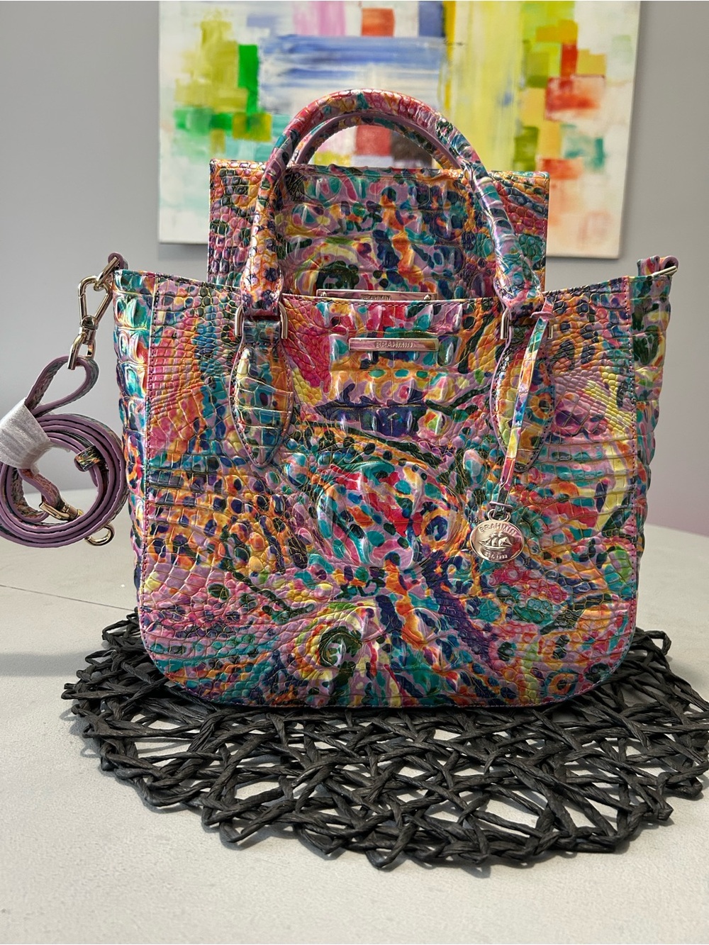Brahmin Lena Rainbow Reef Melbourne Satchel & Ady Wallet Set - Picture 13 of 13
